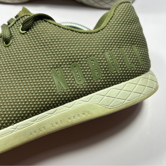 NOBULL SuperFabric Crossfit Trainer Shoes Men Size 11 Green Sneakers No Insoles - Picture 6 of 10
